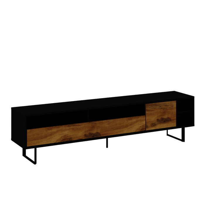 Hanah Home Soporte de TV Luga Negro y Roble